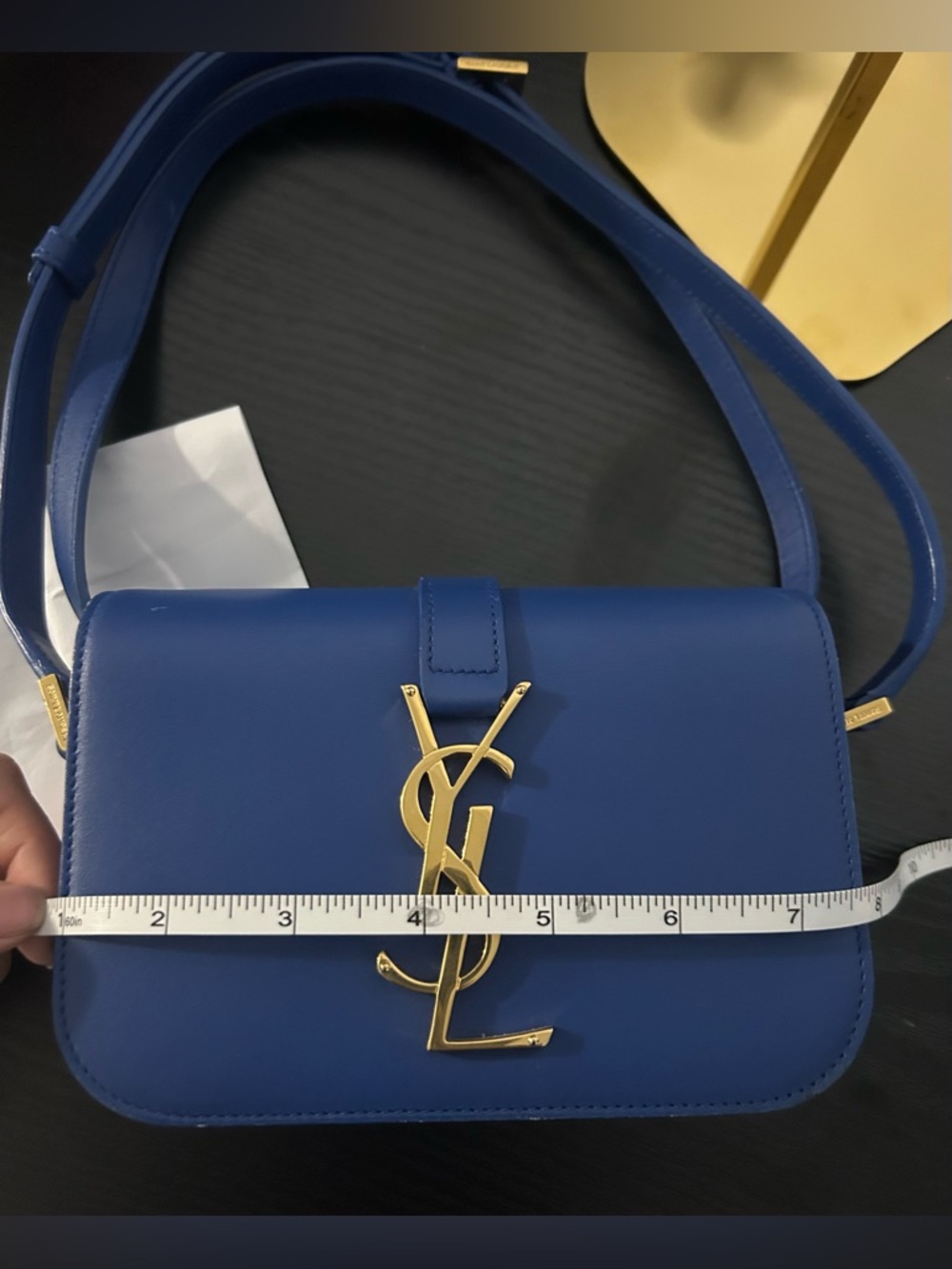 Saint Laurent Université Blue Small Shoulder Bag - Picture 10 of 11